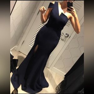 Navy Nicole Bakti Gown Size 4
